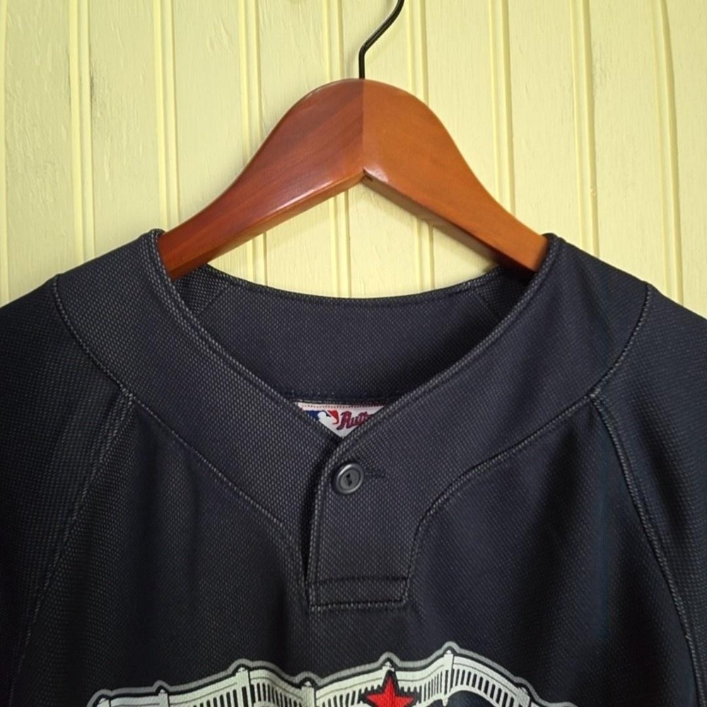 American League Jersey Mens Small Blue MLB Baseball Majestic Longoria 3 2008